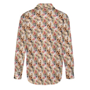 Watercolor Flower Garden Yorkie Women's Shirt - 2 Designs-Apparel-Apparel, Shirt, Yorkshire Terrier-7