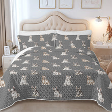 Load image into Gallery viewer, Watercolor French Bulldog Puppies Quilted Bedding Set-Bedding-Bedding,Blankets,Christmas,Home Decor-9