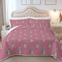 Load image into Gallery viewer, Watercolor German Shepherd Puppies Quilted Bedding Set-Bedding-Bedding,Blankets,Christmas,Home Decor-13