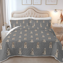 Load image into Gallery viewer, Watercolor German Shepherd Puppies Quilted Bedding Set-Bedding-Bedding,Blankets,Christmas,Home Decor-14