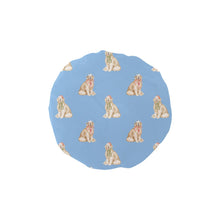 Load image into Gallery viewer, Watercolor Golden Retrievers Christmas Elastic Reusable Shower Caps-Accessories-LightSkyBlue-ONE SIZE-14