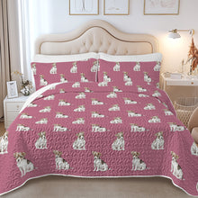 Load image into Gallery viewer, Watercolor Jack Russell Terrier Puppies Quilted Bedding Set-Bedding-Bedding,Blankets,Christmas,Home Decor-13