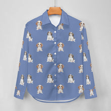 Load image into Gallery viewer, Watercolor King Charles Spaniel Puppies Women&#39;s Shirt-Apparel-Apparel, Cavalier King Charles Spaniel, Dog Mom Gifts, Shirt-23