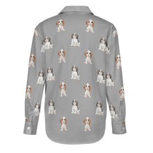 Load image into Gallery viewer, Watercolor King Charles Spaniel Puppies Women&#39;s Shirt-Apparel-Apparel, Cavalier King Charles Spaniel, Dog Mom Gifts, Shirt-38