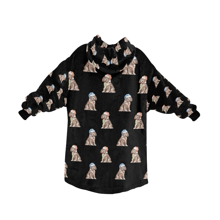 Watercolor Liver Cocker Spaniels Christmas-34