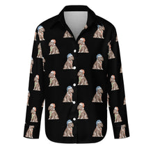 Load image into Gallery viewer, Watercolor Liver Cocker Spaniels Christmas Women&#39;s Shirt-Apparel-Apparel, Christmas, Cocker Spaniel, Dog Mom Gifts, Shirt-Midnight Black-S-11