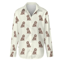 Load image into Gallery viewer, Watercolor Liver Cocker Spaniels Women&#39;s Shirt - 9 Colors-Apparel-Apparel, Cocker Spaniel, Dog Mom Gifts, Shirt-Ivory White-S-14