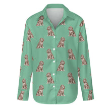 Load image into Gallery viewer, Watercolor Liver Cocker Spaniels Women&#39;s Shirt - 9 Colors-Apparel-Apparel, Cocker Spaniel, Dog Mom Gifts, Shirt-Mint Green-S-26