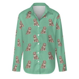 Watercolor Liver Cocker Spaniels Women's Shirt - 9 Colors-Apparel-Apparel, Cocker Spaniel, Dog Mom Gifts, Shirt-Mint Green-S-26