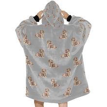 Load image into Gallery viewer, Watercolor Liver Tan Cocker Spaniels Blanket Hoodie-Blanket-Apparel, Blanket Hoodie, Blankets, Cocker Spaniel, Dog Mom Gifts-33