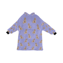 Load image into Gallery viewer, Watercolor Liver Tan Cocker Spaniels Blanket Hoodie-Blanket-Apparel, Blanket Hoodie, Blankets, Cocker Spaniel, Dog Mom Gifts-Lavender Purple-ONE SIZE-28