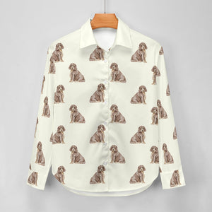 Watercolor Liver Tan Cocker Spaniels Women's Shirt-Apparel-Apparel, Cocker Spaniel, Dog Mom Gifts, Shirt-13