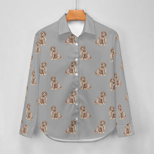 Watercolor Liver Tan Cocker Spaniels Women's Shirt-Apparel-Apparel, Cocker Spaniel, Dog Mom Gifts, Shirt-31