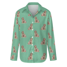 Load image into Gallery viewer, Watercolor Liver Tan Cocker Spaniels Women&#39;s Shirt-Apparel-Apparel, Cocker Spaniel, Dog Mom Gifts, Shirt-Mint Green-S-32