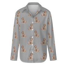 Load image into Gallery viewer, Watercolor Liver Tan Cocker Spaniels Women&#39;s Shirt-Apparel-Apparel, Cocker Spaniel, Dog Mom Gifts, Shirt-Parisian Gray-S-36