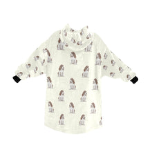 Load image into Gallery viewer, Watercolor Liver White Cocker Spaniels Blanket Hoodie-Blanket-Apparel, Blanket Hoodie, Blankets, Cocker Spaniel, Dog Mom Gifts-11