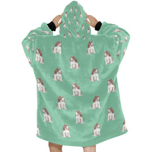 Load image into Gallery viewer, Watercolor Liver White Cocker Spaniels Blanket Hoodie-Blanket-Apparel, Blanket Hoodie, Blankets, Cocker Spaniel, Dog Mom Gifts-27