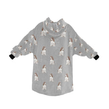 Load image into Gallery viewer, Watercolor Liver White Cocker Spaniels Blanket Hoodie-Blanket-Apparel, Blanket Hoodie, Blankets, Cocker Spaniel, Dog Mom Gifts-32