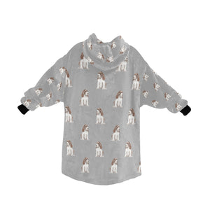 Watercolor Liver White Cocker Spaniels Blanket Hoodie-Blanket-Apparel, Blanket Hoodie, Blankets, Cocker Spaniel, Dog Mom Gifts-32