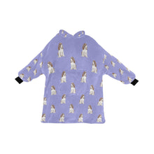 Load image into Gallery viewer, Watercolor Liver White Cocker Spaniels Blanket Hoodie-Blanket-Apparel, Blanket Hoodie, Blankets, Cocker Spaniel, Dog Mom Gifts-Lavender Purple-ONE SIZE-28