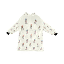 Load image into Gallery viewer, Watercolor Liver White Cocker Spaniels Christmas Blanket Hoodie-Blanket-Apparel, Blanket Hoodie, Blankets, Christmas, Cocker Spaniel, Dog Mom Gifts-Ivory6-ONE SIZE-1