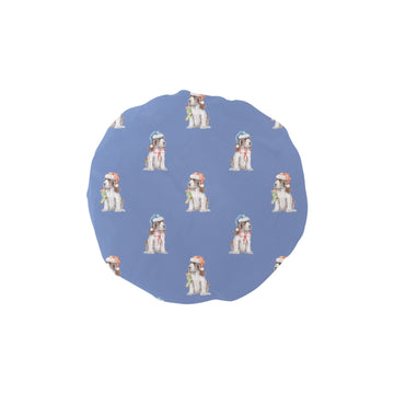 Watercolor Liver White Cocker Spaniels Christmas-CornflowerBlue-ONE SIZE-17