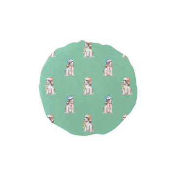 Watercolor Liver White Cocker Spaniels Christmas-MediumAquaMarine-ONE SIZE-22