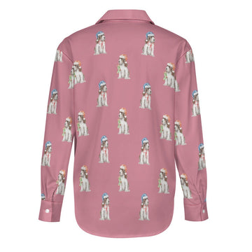 Watercolor Liver White Cocker Spaniels Christmas Women's Shirt-Apparel-Apparel, Christmas, Cocker Spaniel, Dog Mom Gifts, Shirt-21
