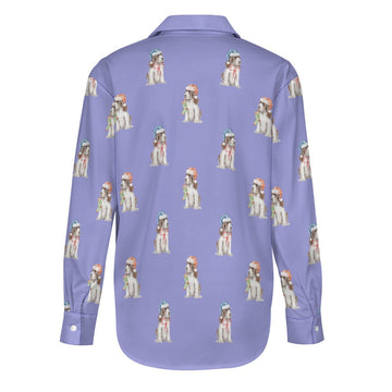 Watercolor Liver White Cocker Spaniels Christmas Women's Shirt-Apparel-Apparel, Christmas, Cocker Spaniel, Dog Mom Gifts, Shirt-33