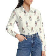 Watercolor Liver White Cocker Spaniels Christmas Women's Shirt-Apparel-Apparel, Christmas, Cocker Spaniel, Dog Mom Gifts, Shirt-39