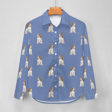 Watercolor Liver White Cocker Spaniels Women's Shirt-Apparel-Apparel, Cocker Spaniel, Dog Mom Gifts, Shirt-24