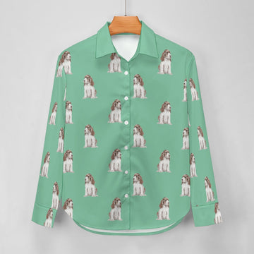Watercolor Liver White Cocker Spaniels Women's Shirt-Apparel-Apparel, Cocker Spaniel, Dog Mom Gifts, Shirt-28