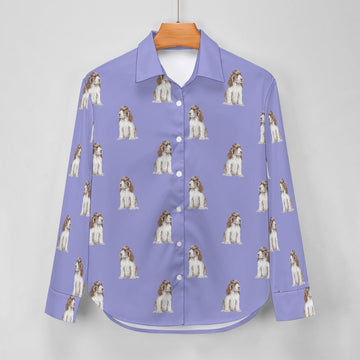 Watercolor Liver White Cocker Spaniels Women's Shirt-Apparel-Apparel, Cocker Spaniel, Dog Mom Gifts, Shirt-30