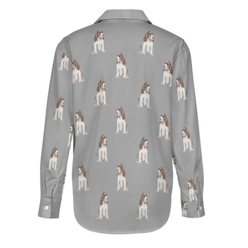 Watercolor Liver White Cocker Spaniels Women's Shirt-Apparel-Apparel, Cocker Spaniel, Dog Mom Gifts, Shirt-36