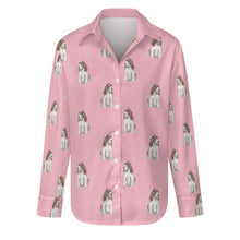 Load image into Gallery viewer, Watercolor Liver White Cocker Spaniels Women&#39;s Shirt-Apparel-Apparel, Cocker Spaniel, Dog Mom Gifts, Shirt-Light Pink-S-17