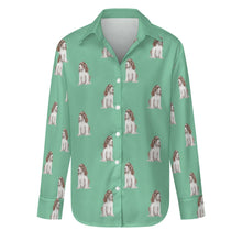 Load image into Gallery viewer, Watercolor Liver White Cocker Spaniels Women&#39;s Shirt-Apparel-Apparel, Cocker Spaniel, Dog Mom Gifts, Shirt-Mint Green-S-29