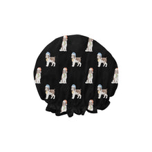 Load image into Gallery viewer, Watercolor Liver White Springer Spaniel Christmas Elastic Reusable Shower Caps-Accessories-Accessories, Christmas, Dog Mom Gifts, English Springer Spaniel-19