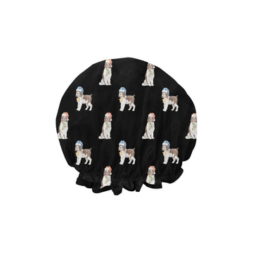 Watercolor Liver White Springer Spaniel Christmas Elastic Reusable Shower Caps-Accessories-Accessories, Christmas, Dog Mom Gifts, English Springer Spaniel-19