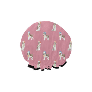 Watercolor Liver White Springer Spaniel Christmas Elastic Reusable Shower Caps-Accessories-Accessories, Christmas, Dog Mom Gifts, English Springer Spaniel-6