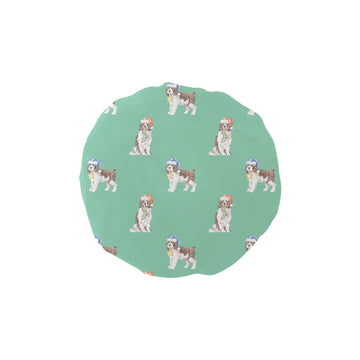 Watercolor Liver White Springer Spaniel Christmas Elastic Reusable Shower Caps-Accessories-Accessories, Christmas, Dog Mom Gifts, English Springer Spaniel-MediumAquaMarine-ONE SIZE-13