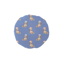 Load image into Gallery viewer, Watercolor Long Haired Chocolate Cream Dachshund Elastic Reusable Shower Caps-Accessories-Accessories, Christmas, Dachshund, Dog Mom Gifts-CornflowerBlue-ONE SIZE-17