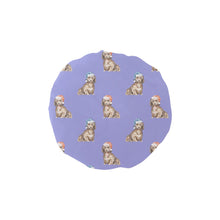 Load image into Gallery viewer, Watercolor Long Haired Chocolate Cream Dachshund Elastic Reusable Shower Caps-Accessories-Accessories, Christmas, Dachshund, Dog Mom Gifts-CornflowerBlue_1-ONE SIZE-25