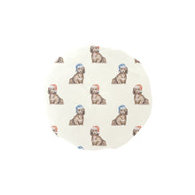 Load image into Gallery viewer, Watercolor Long Haired Chocolate Cream Dachshund Elastic Reusable Shower Caps-Accessories-Accessories, Christmas, Dachshund, Dog Mom Gifts-Ivory5-ONE SIZE-1