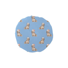 Load image into Gallery viewer, Watercolor Long Haired Chocolate Cream Dachshund Elastic Reusable Shower Caps-Accessories-Accessories, Christmas, Dachshund, Dog Mom Gifts-LightSkyBlue-ONE SIZE-13