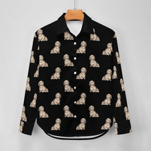 Load image into Gallery viewer, Watercolor Long Haired Chocolate Cream Dachshund Women&#39;s Shirt-Apparel-Apparel, Dachshund, Dog Mom Gifts, Shirt-10