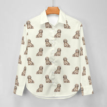 Load image into Gallery viewer, Watercolor Long Haired Chocolate Cream Dachshund Women&#39;s Shirt-Apparel-Apparel, Dachshund, Dog Mom Gifts, Shirt-13