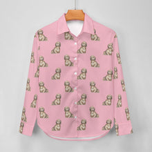 Load image into Gallery viewer, Watercolor Long Haired Chocolate Cream Dachshund Women&#39;s Shirt-Apparel-Apparel, Dachshund, Dog Mom Gifts, Shirt-14