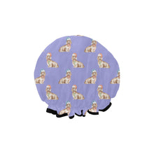 Load image into Gallery viewer, Watercolor Long Haired Cream Dachshunds Christmas Elastic Reusable Shower Caps-Accessories-Accessories, Christmas, Dachshund, Dog Mom Gifts-26