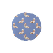 Load image into Gallery viewer, Watercolor Long Haired Cream Dachshunds Christmas Elastic Reusable Shower Caps-Accessories-Accessories, Christmas, Dachshund, Dog Mom Gifts-CornflowerBlue-ONE SIZE-17