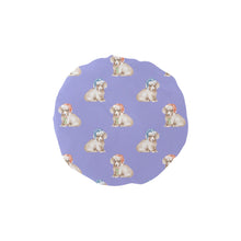 Load image into Gallery viewer, Watercolor Long Haired Wheaton Cream Dachshunds Christmas Elastic Reusable Shower Caps-Accessories-Accessories, Christmas, Dachshund, Dog Mom Gifts-CornflowerBlue_1-ONE SIZE-25